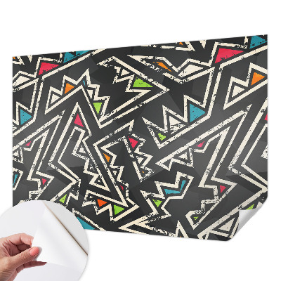 Mural de pared con estampado hermoso con motivo de geometría energética