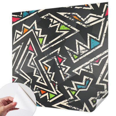 Mural de pared con estampado hermoso con motivo de geometría energética