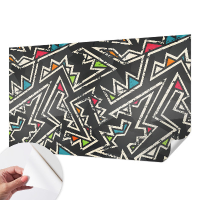 Mural de pared con estampado hermoso con motivo de geometría energética