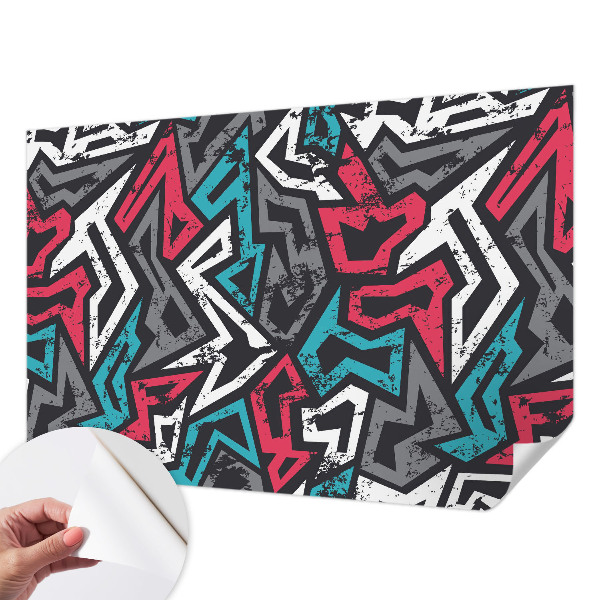 Papel mural con patrón decorativo con mosaico abstracto