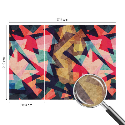 Fotomural decorativo para cabecero de cama con un patrón colorido