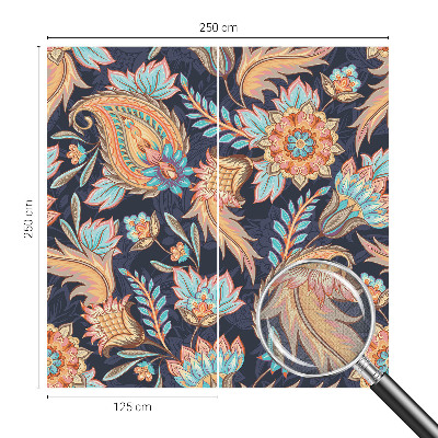 Papel mural con patrón decorativo con estampado floral
