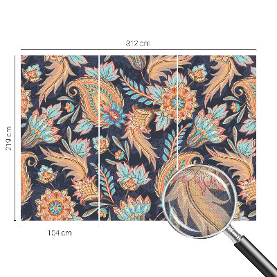 Papel mural con patrón decorativo estampado floral