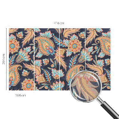 Papel mural con patrón decorativo estampado floral