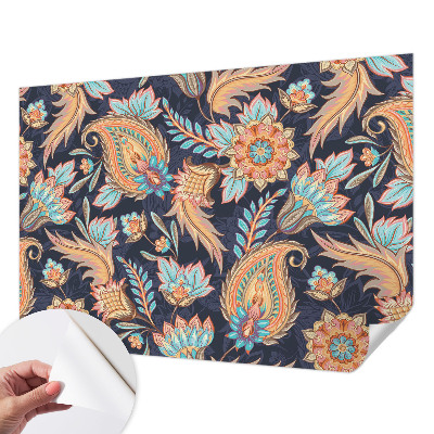 Papel mural con patrón decorativo estampado floral