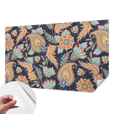 Papel mural con patrón decorativo estampado floral