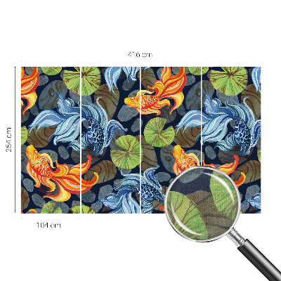 Mural de pared con estampado hermoso Patrones de peces