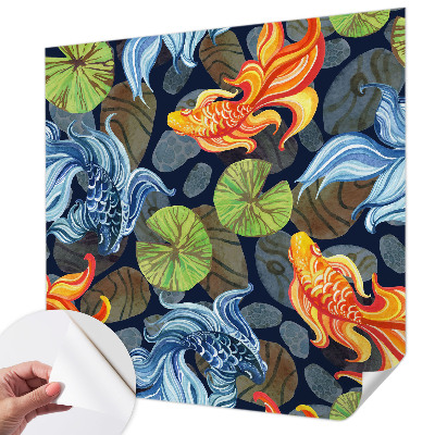 Mural de pared con estampado hermoso con patrón de peces