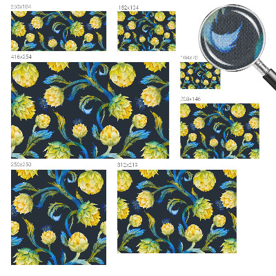 Papel mural texturado decorativo Virtuoso de las plantas