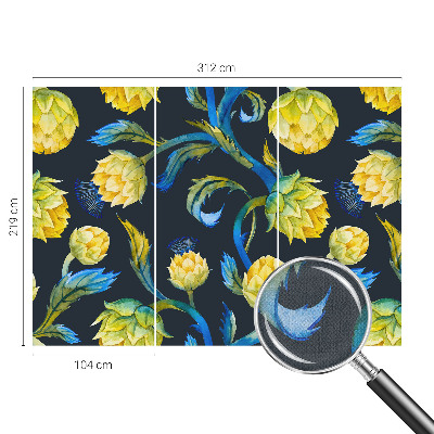 Papel mural texturado decorativo Virtuoso de las plantas