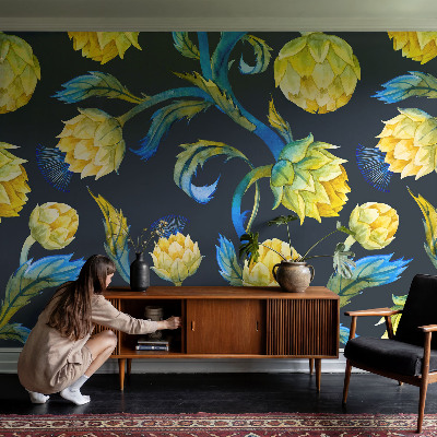 Papel mural texturado decorativo Virtuoso de las plantas