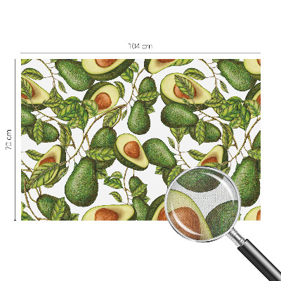 Papel mural con patrón decorativo con un diseño de aguacate