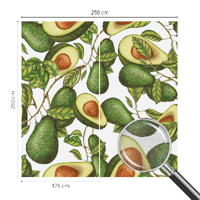 Papel mural con patrón decorativo con un diseño de aguacate