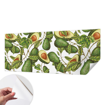 Papel mural con patrón decorativo con un diseño de aguacate