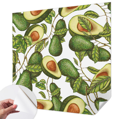 Papel mural con patrón decorativo con un diseño de aguacate