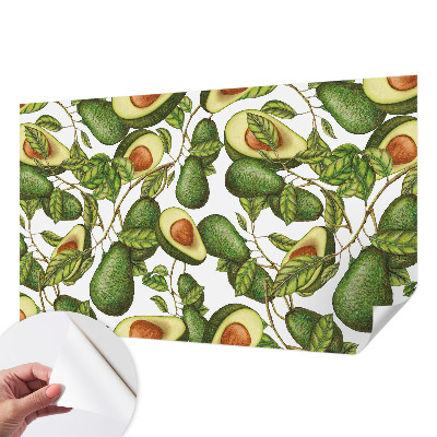 Papel mural con patrón decorativo con un diseño de aguacate