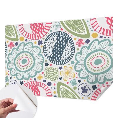 Fotomural decorativo para cabecero de cama con estampados florales