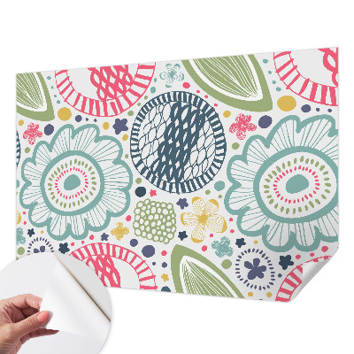 Fotomural decorativo para cabecero de cama con estampados florales