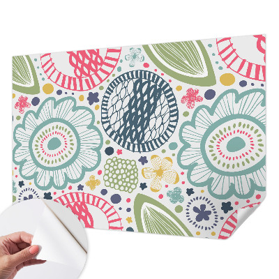 Fotomural decorativo para cabecero de cama con estampados florales