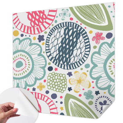 Fotomural decorativo para cabecero de cama con estampados florales