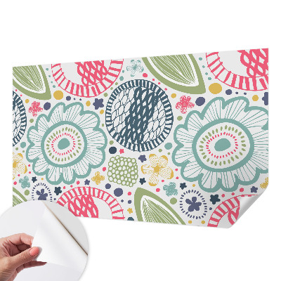 Fotomural decorativo para cabecero de cama con estampados florales