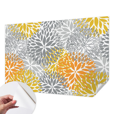 Mural de pared con estampado hermoso con motivo de energía floral