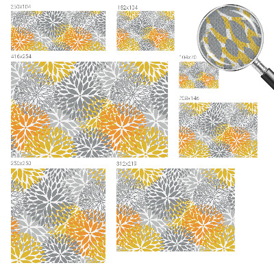 Mural de pared con estampado hermoso energía floral