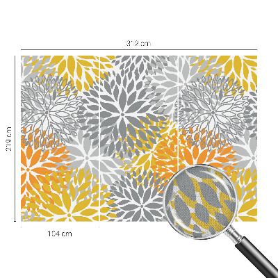 Mural de pared con estampado hermoso energía floral