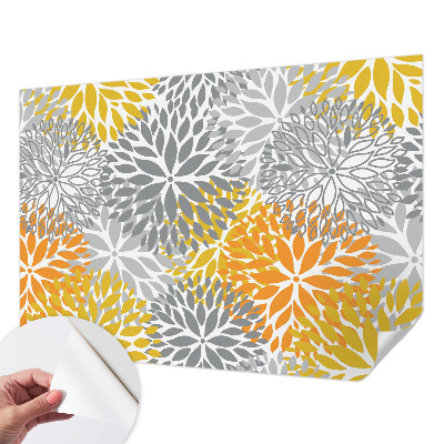 Mural de pared con estampado hermoso con motivo de energía floral
