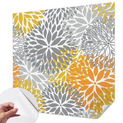 Mural de pared con estampado hermoso con motivo de energía floral