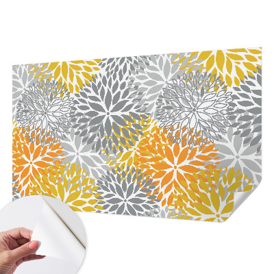 Mural de pared con estampado hermoso con motivo de energía floral