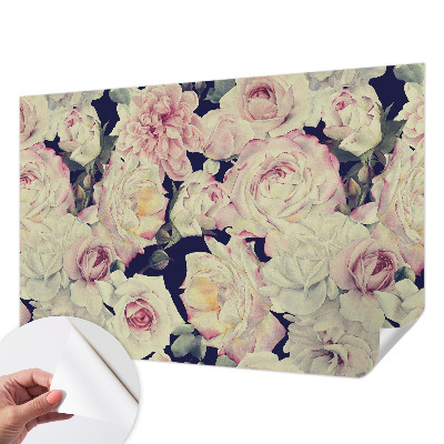Fotomural decorativo para cabecero de cama con un ramo de flores