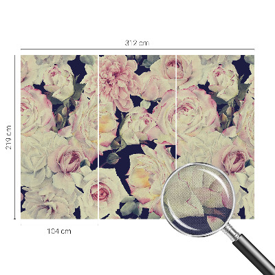 Fotomural decorativo para cabecero de cama con un ramo de flores