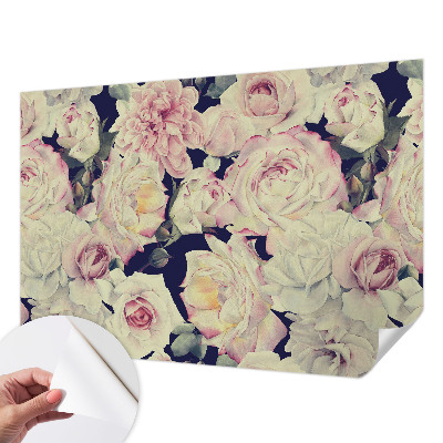 Fotomural decorativo para cabecero de cama con un ramo de flores
