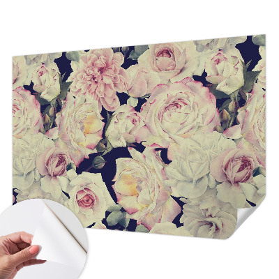 Fotomural decorativo para cabecero de cama con un ramo de flores