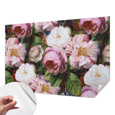 Papel mural texturado decorativo con motivo floral que aporta elegancia