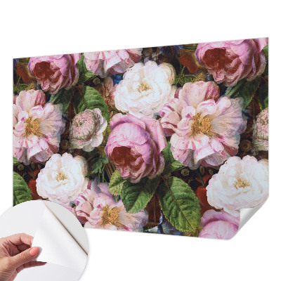 Papel mural texturado decorativo con motivo floral que aporta elegancia
