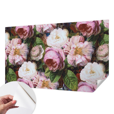 Papel mural texturado decorativo con motivo floral que aporta elegancia
