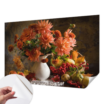 Papel mural con patrón decorativo con motivo de composición otoñal