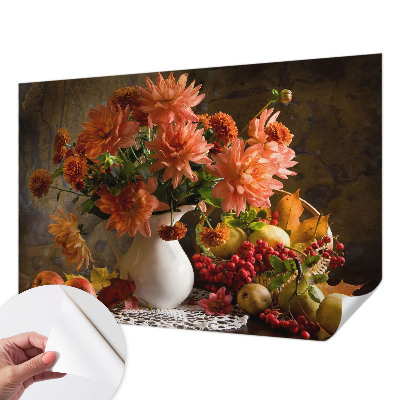 Papel mural con patrón decorativo con motivo de composición otoñal