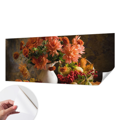 Papel mural con patrón decorativo con motivo de composición otoñal