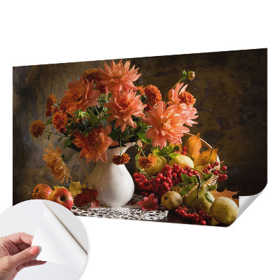 Papel mural con patrón decorativo con motivo de composición otoñal