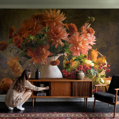 Papel mural con patrón decorativo Composición otoñal