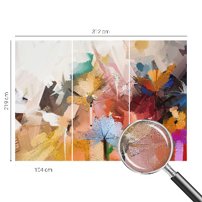 Papel mural texturado decorativo Abstracto floral