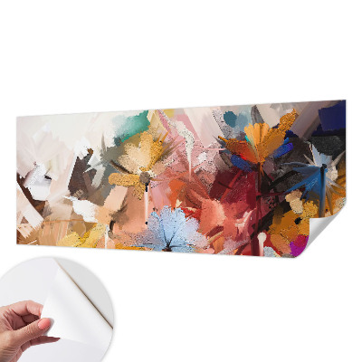 Papel mural texturado decorativo con motivo floral abstracto