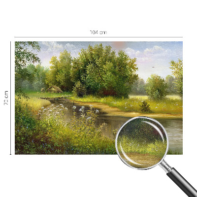 Mural de pared con estampado hermoso con un paisaje rural
