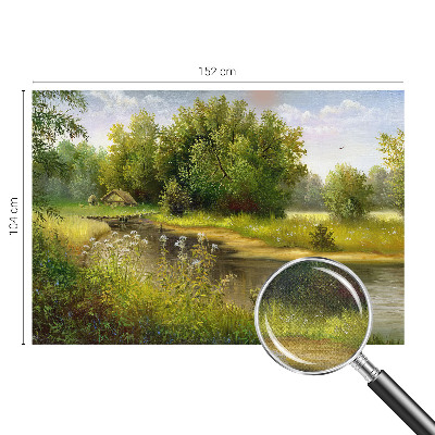 Mural de pared con estampado hermoso con un paisaje rural