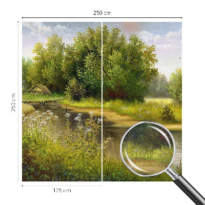 Mural de pared con estampado hermoso Paisaje rural