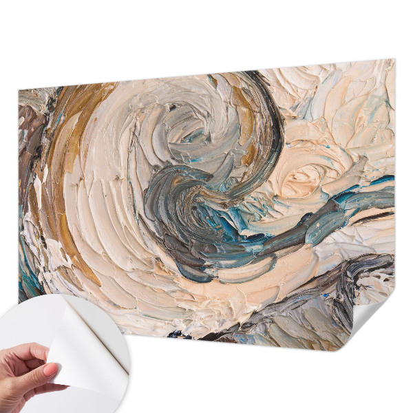 Mural de pared con estampado hermoso Remolinos coloridos