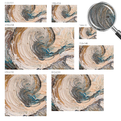 Mural de pared con estampado hermoso Remolinos coloridos